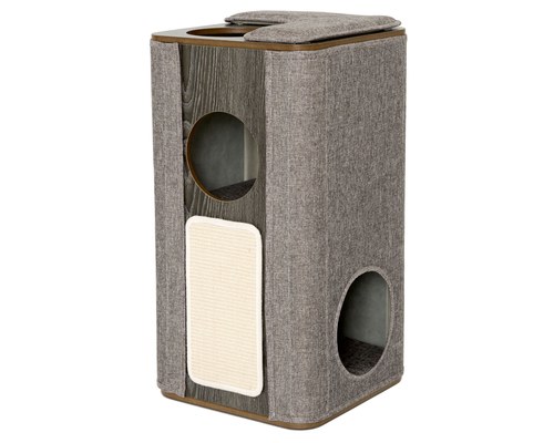 LULU'S WORLD CUBOX TOWER CAT SCRATCHER GREY