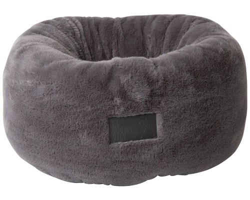 LA DOGGIE VITA DONUT PLUSH CAT BED GREY